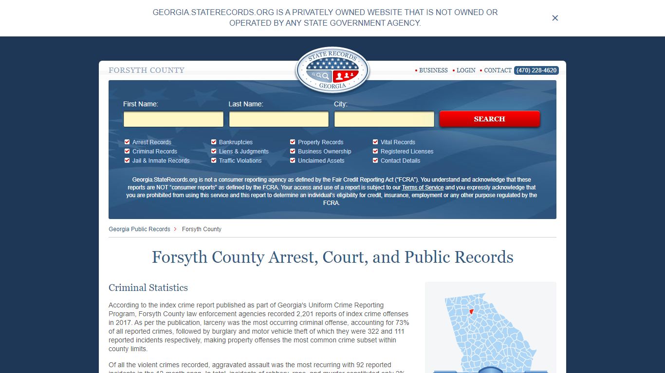 Forsyth County Arrest, Court, and Public Records