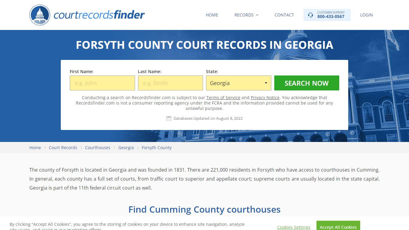 Forsyth County, GA Court Records - Find Forsyth Courthouses